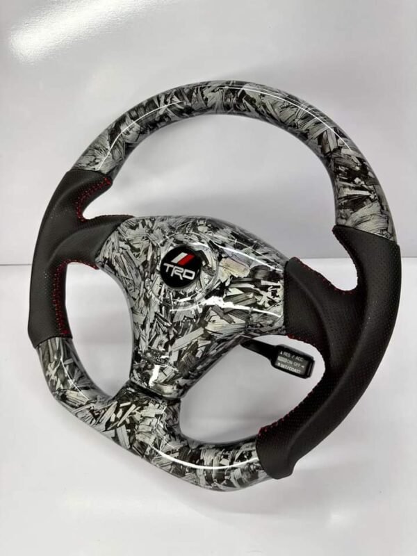 WHITE FORGE hydro dipped steering wheel for TOYOTA CELICA, MR2-Spyder, Supra, JZX Matrix - Image 2