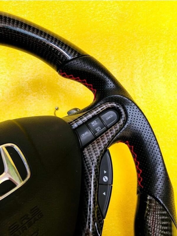 Full Option Type R Carbon Fiber Steering Wheel for Honda Civic 8th FD2/fn2 2006-2011 - Image 5