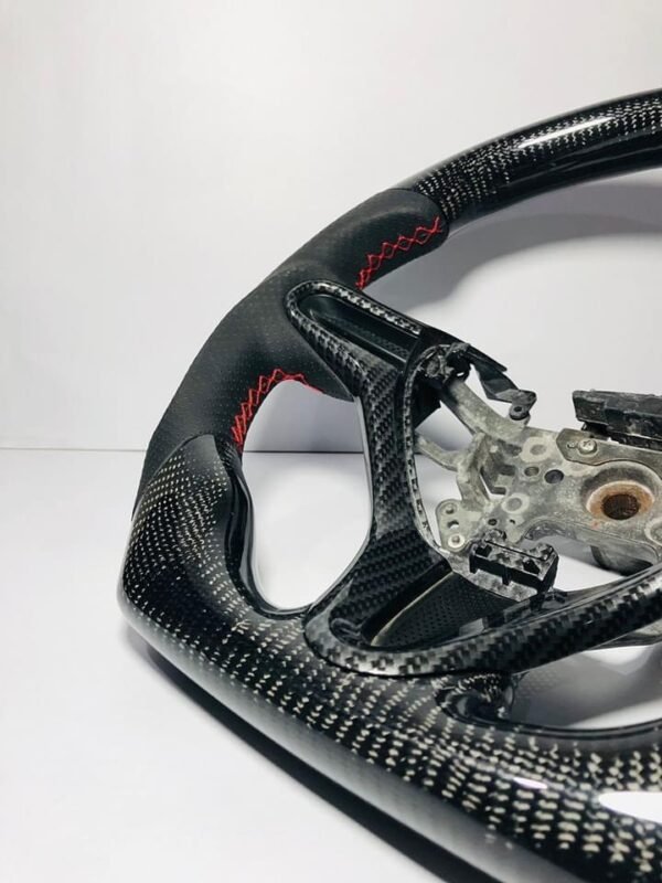 Real Carbon Fiber overlay Steering Wheel for Honda Civic 8th FD2/fn2 2006-2011 - Image 6