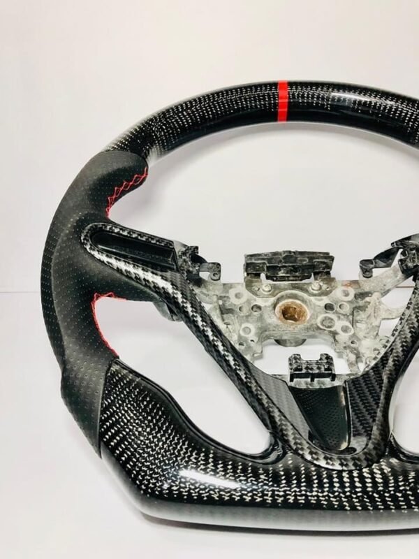 Real Carbon Fiber overlay Steering Wheel for Honda Civic 8th FD2/fn2 2006-2011 - Image 5