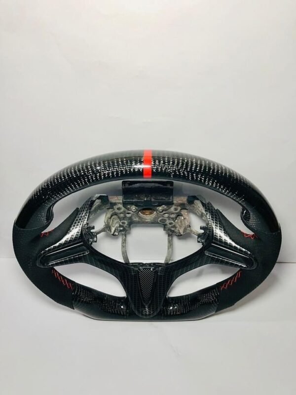 Real Carbon Fiber overlay Steering Wheel for Honda Civic 8th FD2/fn2 2006-2011 - Image 3