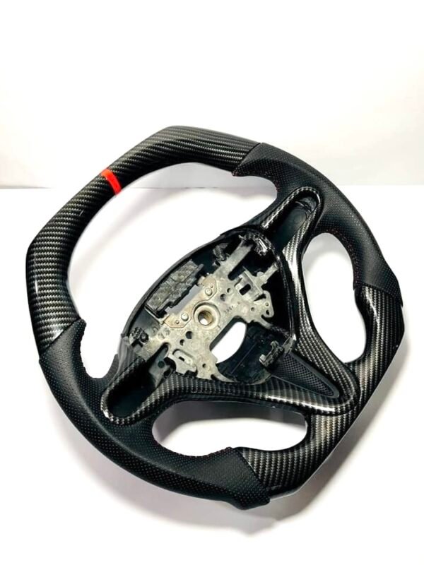 Honda civic FD2/FN2 Top Bottom flat CARBON FIBER steering wheel for type R, Si 2006-12 - Image 2