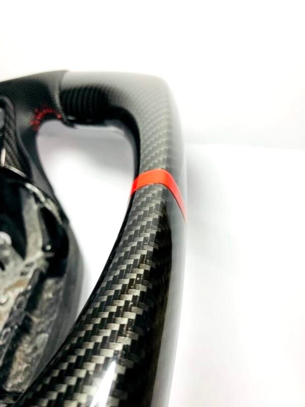 Honda civic FD2/FN2 Top Bottom flat CARBON FIBER steering wheel for type R, Si 2006-12 - Image 3