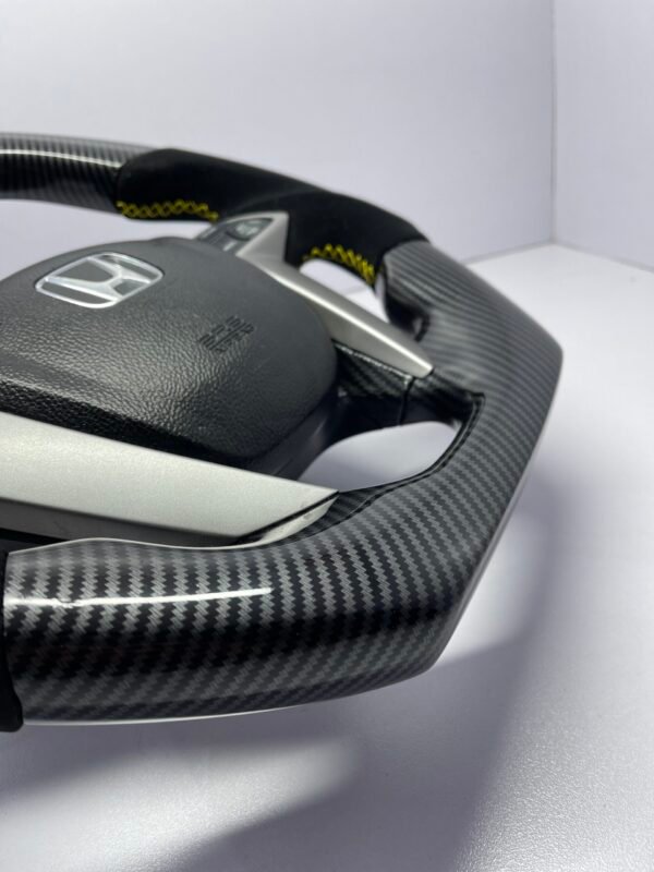 ALCANTARA REAL Carbon Fiber Steering wheel Fit For Honda Civic Coupe, Si, sedan, 2012-15 - Image 3