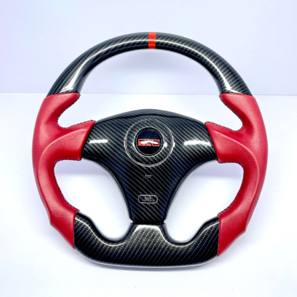 Carbon fiber wheel along with CF Airbag for TOYOTA CELICA, MR2-Spyder, Supra, JZX Matrix with RED LEATHER