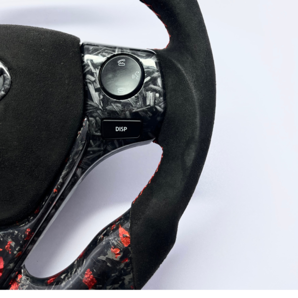 Toyota Corolla iM RAV4 2012-19 REAL RED FORGE customized Steering Wheel with alcantara air bag - Image 3