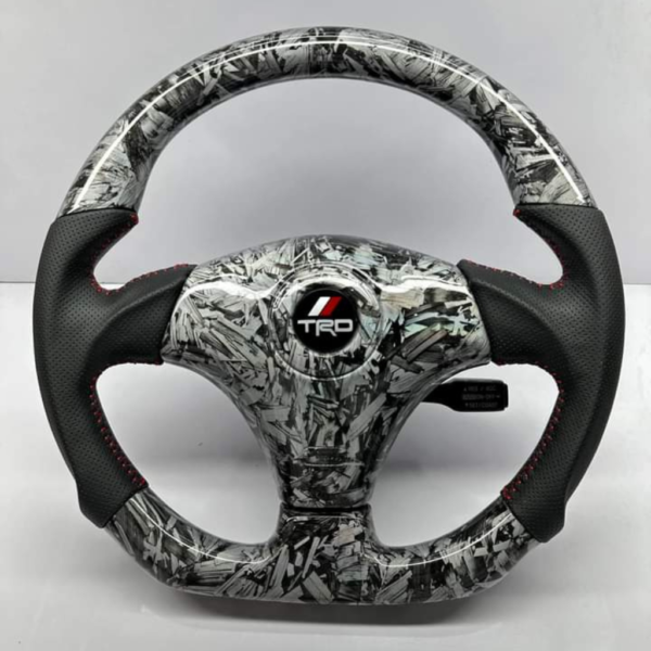 WHITE FORGE hydro dipped steering wheel for TOYOTA CELICA, MR2-Spyder, Supra, JZX Matrix