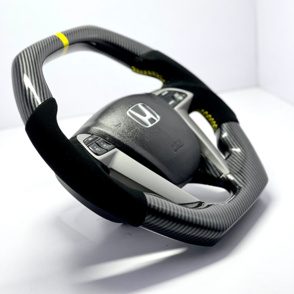 ALCANTARA REAL Carbon Fiber Steering wheel Fit For Honda Civic Coupe, Si, sedan, 2012-15 - Image 2